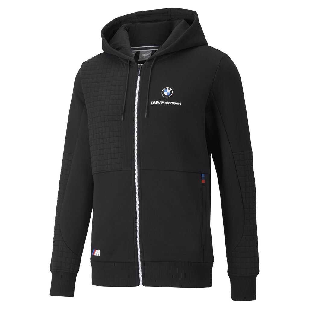 Džemperis vīriešiem Puma BMW MMS Full Zip Hoodie Puma Black 53118701, melns цена и информация | Vīriešu jakas | 220.lv