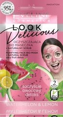 Attīroša sejas maska Eveline Look Delicious Bio Watermelon & lemon 10 ml cena un informācija | Sejas maskas, acu maskas | 220.lv