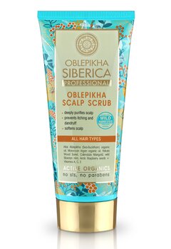 Скраб для кожи головы Oblepikha Siberica для всех типов волос, 200 мл цена и информация | Средства для укрепления волос | 220.lv