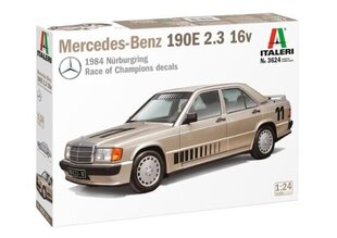 MERCEDES BENZ 190E 2.3 16v ITALERI 1:24 3624 цена и информация | Коллекционные модели автомобилей | 220.lv