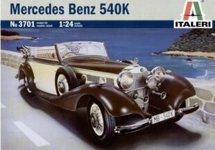 MERCEDES BENZ 540K ITALERI 1:24 3701 cena un informācija | Kolekcionējamie modeļi | 220.lv