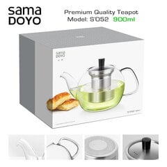 SAMADOYO Premium klases Tējkanna ar nerūsējošā tērauda filtru S'052, Premium Quality Teapot, 900 ml цена и информация | Стаканы, фужеры, кувшины | 220.lv