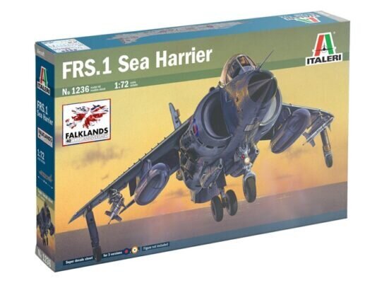 FRS.1 SEA HARRIER ITALERI 1:72 1236 cena un informācija | Kolekcionējamie modeļi | 220.lv