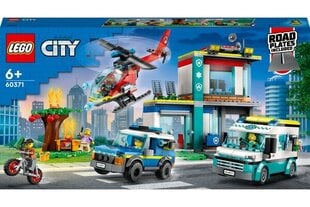 60371 LEGO® City Neatliekamās palīdzības transportlīdzekļu bāze цена и информация | Конструкторы и кубики | 220.lv