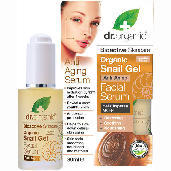 Dr. Organic sejas serums ar gliemežu gļotu 30 ml цена и информация | Serumi sejai, eļļas | 220.lv