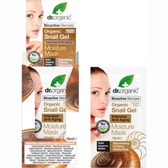 Увлажняющая маска для лица с экстрактом секрета улитки Dr. Organic Snail Gel, 10 мл цена и информация | Маски для лица, патчи для глаз | 220.lv