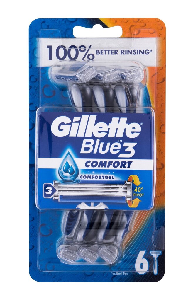 Vienreizlietojamie skuvekļi vīriešiem Gillette Blue 3, 6 gab. цена и информация | Skūšanās piederumi, kosmētika | 220.lv