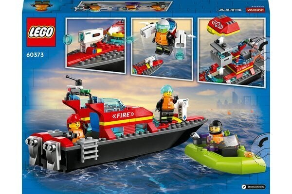 60373 LEGO® City Ugunsdzēsēju-glābēju kuģis cena un informācija | Konstruktori | 220.lv