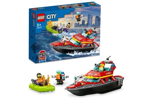 60373 LEGO® City Ugunsdzēsēju-glābēju kuģis cena un informācija | Konstruktori | 220.lv