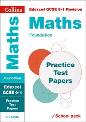 Edexcel GCSE 9-1 Maths Foundation Practice Test Papers: Shrink-Wrapped School Pack edition цена и информация | Книги для подростков  | 220.lv