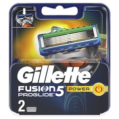 Skuvekļa kasetes Gillette Fusion Proglide Power 2 gab. cena un informācija | Skūšanās piederumi, kosmētika | 220.lv