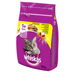 Whiskas 1+ sausā barība ar cāļa gaļu 300 g cena un informācija | Sausā barība kaķiem | 220.lv