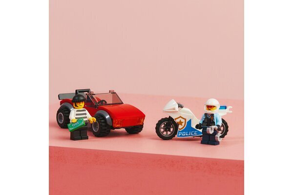 60392 LEGO® City Policijas motocikla pakaļdzīšanās automašīnai цена и информация | Konstruktori | 220.lv