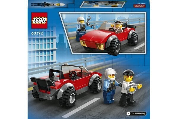 60392 LEGO® City Policijas motocikla pakaļdzīšanās automašīnai cena un informācija | Konstruktori | 220.lv