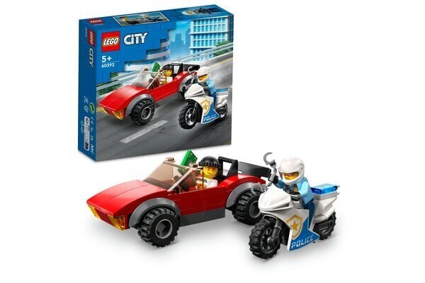 60392 LEGO® City Policijas motocikla pakaļdzīšanās automašīnai цена и информация | Konstruktori | 220.lv