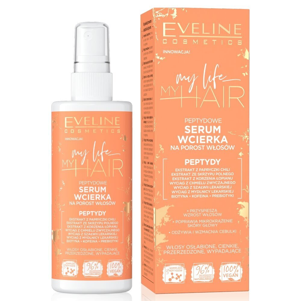 Peptīdu serums matu augšanai Eveline My Life My Hair, 150 ml cena un informācija | Matu uzlabošanai | 220.lv