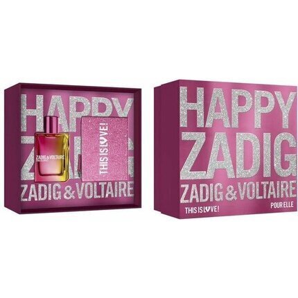 Komplekts Zadig & Voltaire This Is Love! sievietēm: parfimērijas ūdens EDP 50 ml + kosmētikas somiņa cena un informācija | Sieviešu smaržas | 220.lv