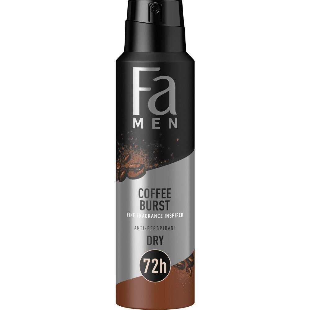 Izsmidzināms dezodorants vīriešiem Fa Men Anti-Perspirant Coffee Burst, 150 ml cena un informācija | Dezodoranti | 220.lv