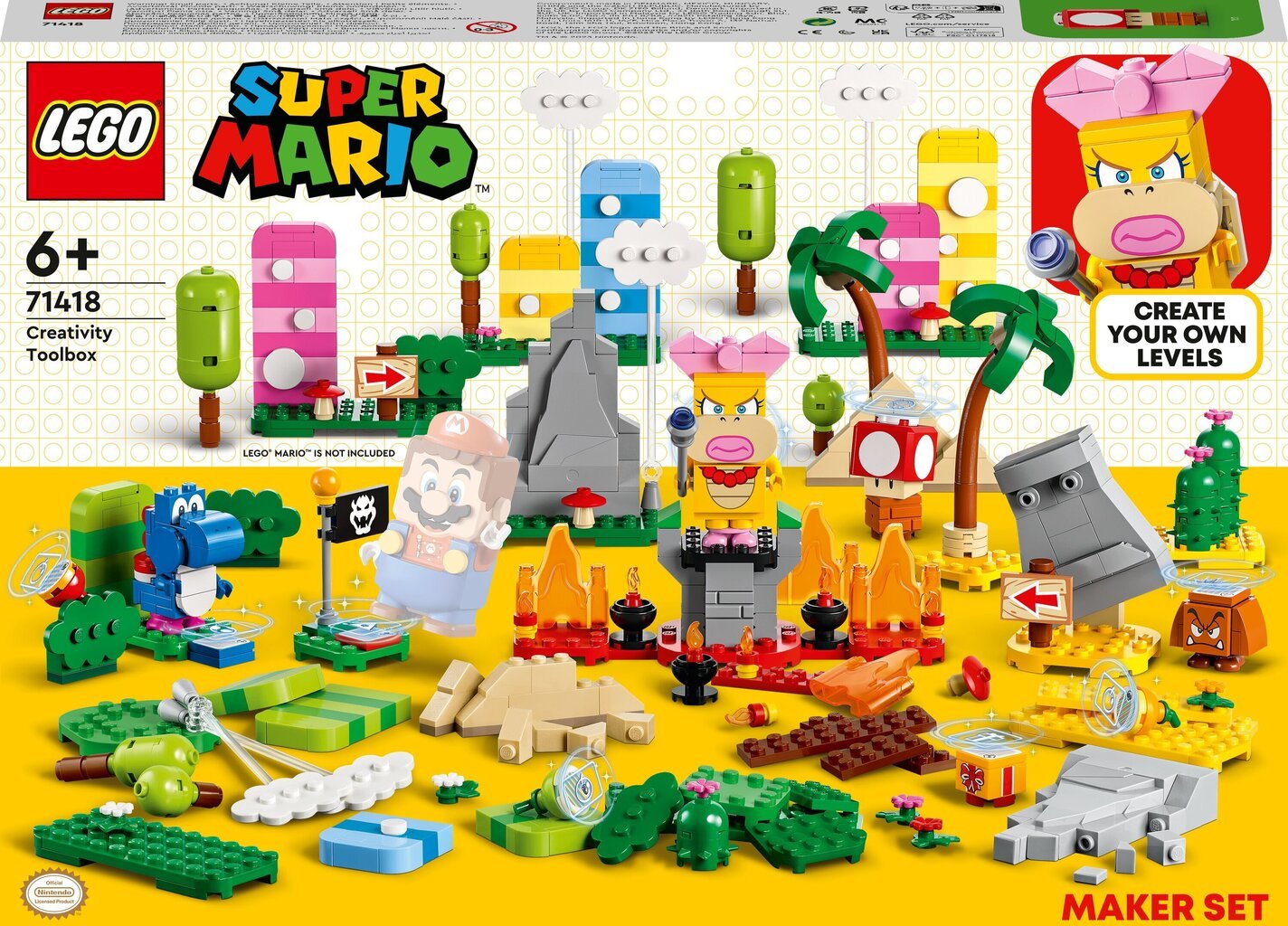 71418 LEGO® Super Mario Набор инструментов для творчества цена | 220.lv