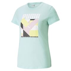 T-krekls sievietēm Puma INTL Graphic Tee Beach - 53165879, zaļš цена и информация | Женские футболки | 220.lv