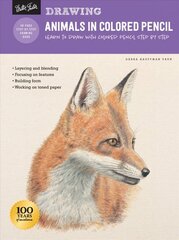 Drawing: Animals in Colored Pencil: Learn to draw with colored pencil step by step Revised Edition цена и информация | Книги об искусстве | 220.lv