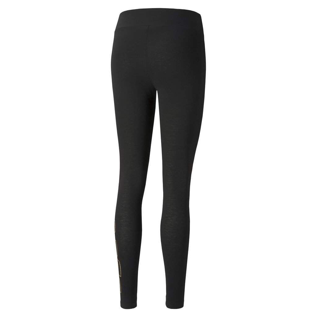 Sporta legingi sievietēm Puma Holiday Leggings Puma Black-Gold - 58955201, melni cena un informācija | Sporta apģērbs sievietēm | 220.lv