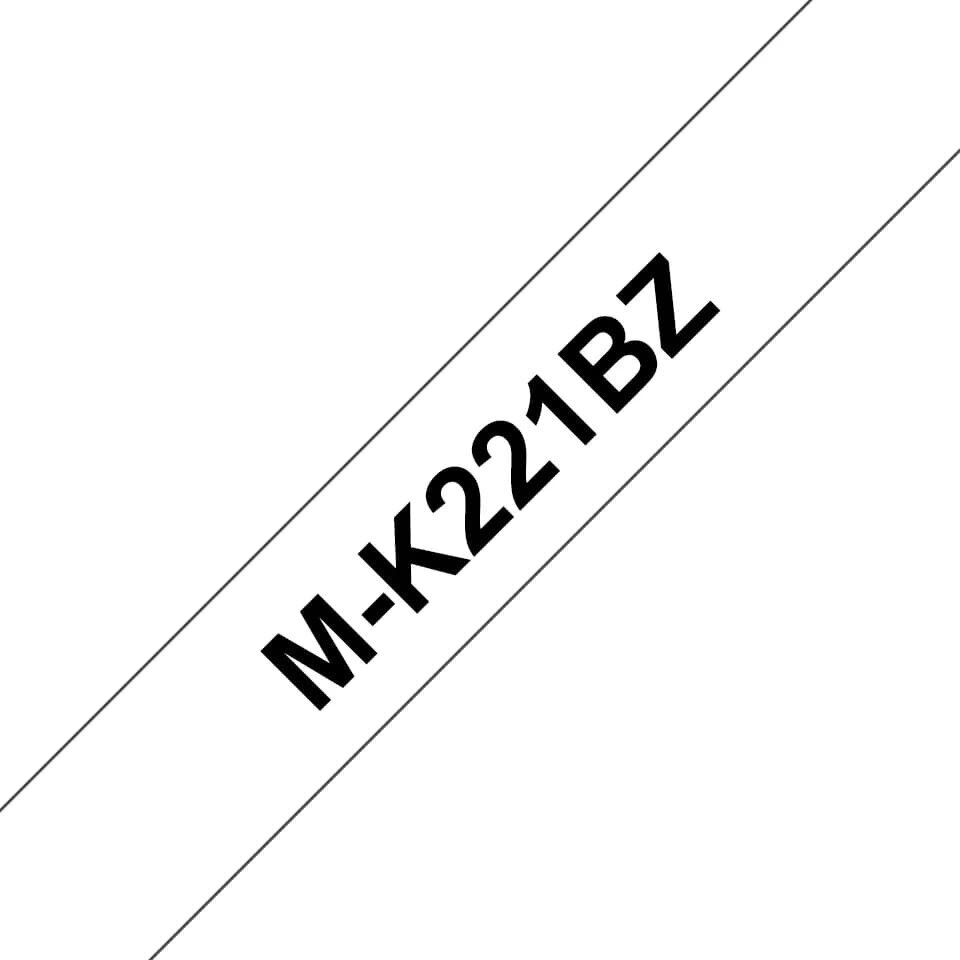Brother M-K221BZ MK221BZ uzlīmju lentes kasete Sarkans uz balta cena un informācija | Piederumi printerim | 220.lv