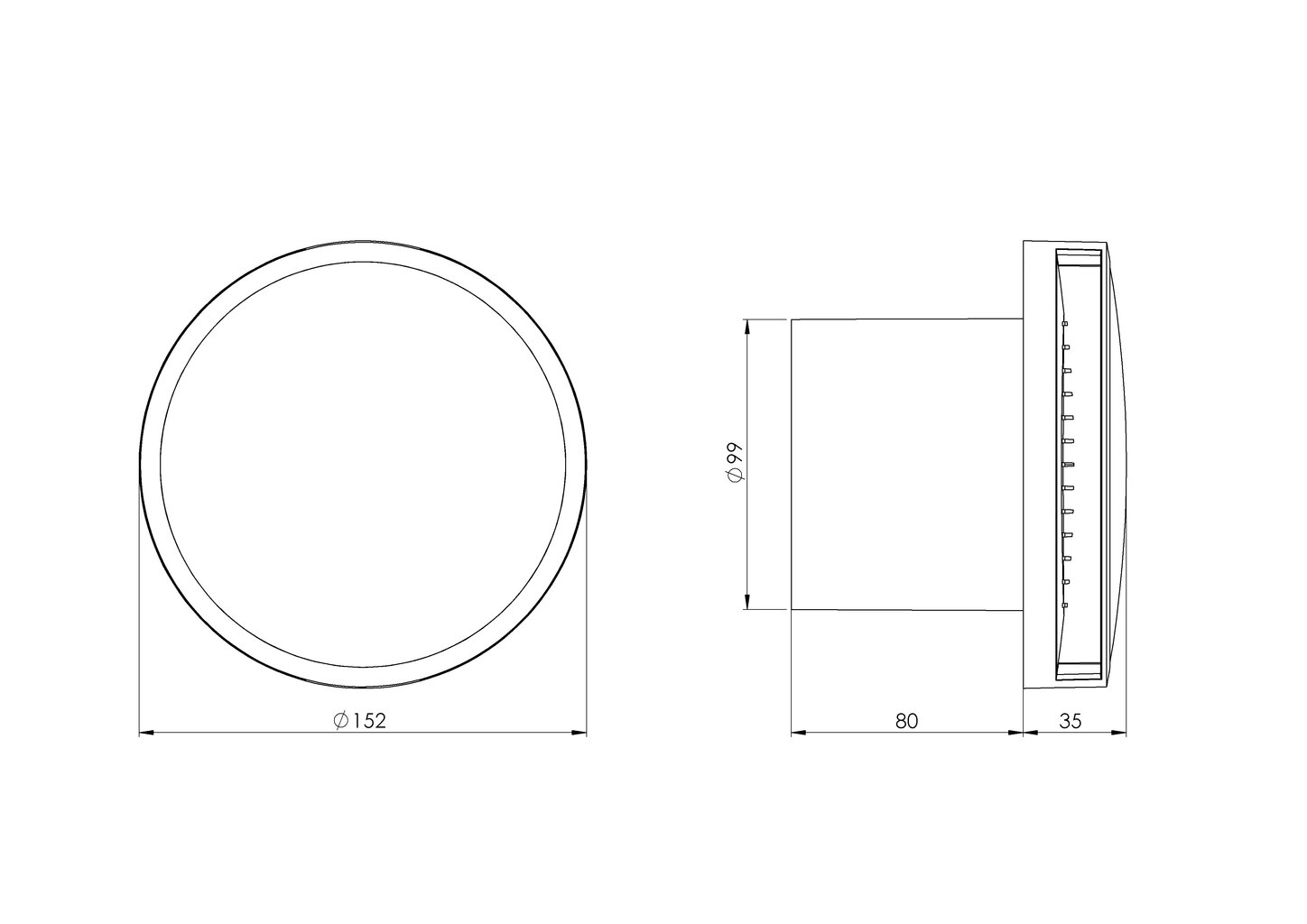 Elektroventilators EUROPLAST EAT100HT, apaļš E-EXTRA, Ø100mm ar noslēgvāku, lodīšu gultni, taimeri, mitruma sensoru цена и информация | Ventilatori vannas istabai | 220.lv