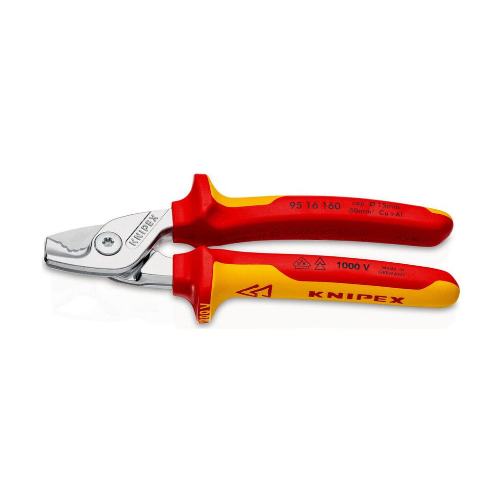 Šķēres Knipex 9516160sb Stiepļu Knaibles 160 mm цена и информация | Rokas instrumenti | 220.lv