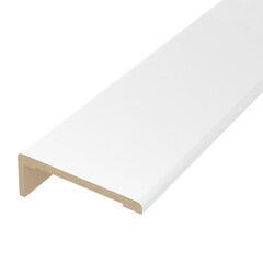 Durvju apmales garā daļa, MDF, balts matēts, 2200x80x38 mm cena un informācija | Iekšdurvis | 220.lv