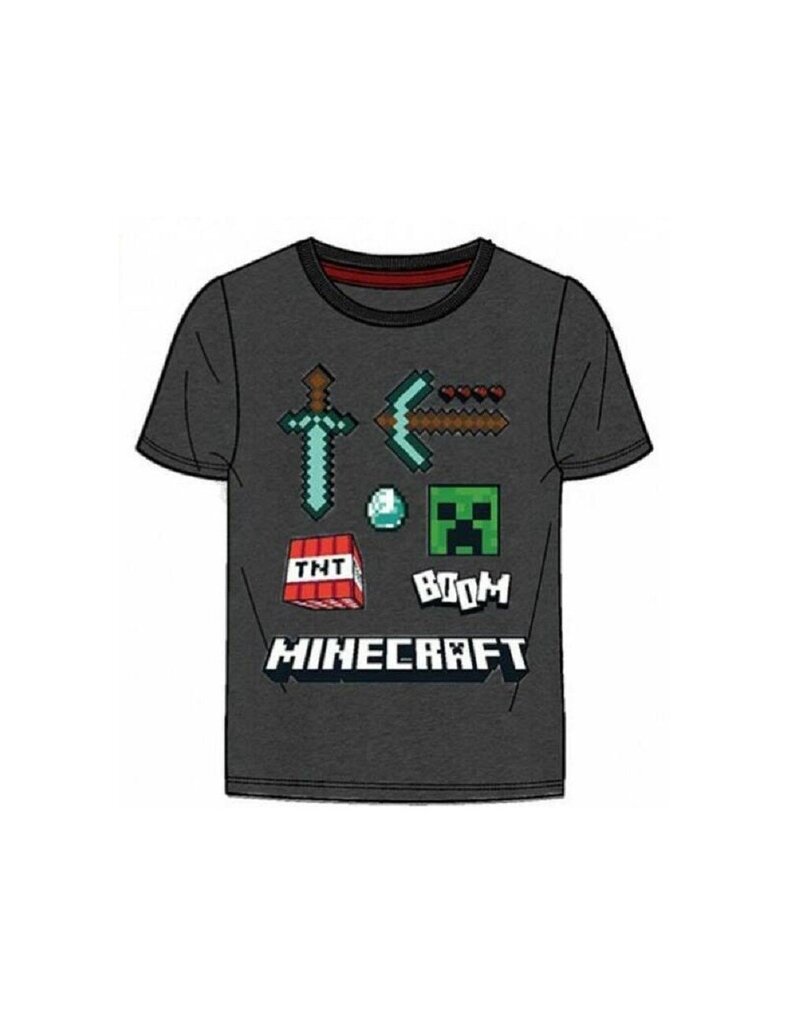 Minecraft TNT zēnu T-krekls - pelēks cena un informācija | Zēnu krekli | 220.lv