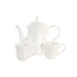 Komplekts ar kafijas tasēm DKD Home Decor Dabisks Porcelāns Balts Bambuss цена и информация | Glāzes, krūzes, karafes | 220.lv