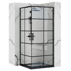 Dušas kabīne REA Concept Black, 80x100 cm cena un informācija | Dušas kabīnes | 220.lv