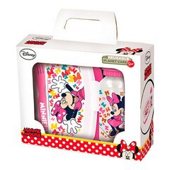 Komplekts Minnie Mouse Lucky Plastmasa Rozā (21 x 18 x 7 cm) (4 Daudzums) cena un informācija | Trauki, šķīvji, pusdienu servīzes | 220.lv
