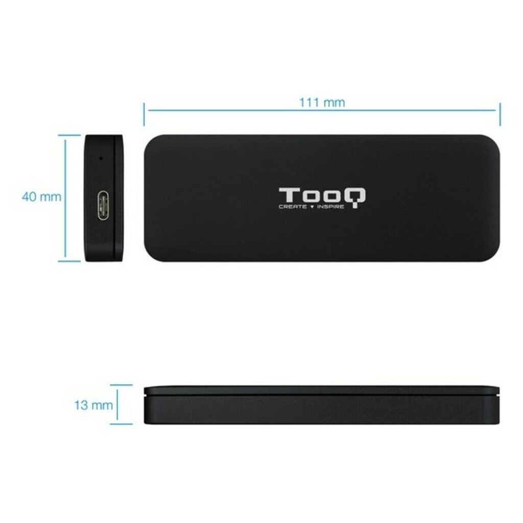 Ārējā kaste TooQ TQE-2280B SSD M.2 cena un informācija | Cieto disku somas un apvalki | 220.lv