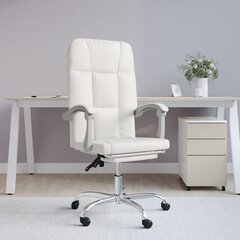 Atlaižams biroja krēsls, balts, mākslīgā āda цена и информация | Офисные кресла | 220.lv