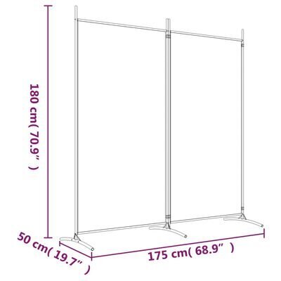 Telpas nodalījums, 2 daļu, brūns, 175x180cm, auduma cena un informācija | Aizslietņi | 220.lv