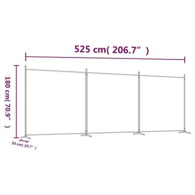 Telpas nodalījums, 3 daļu, antracīta, 525x180cm, auduma cena un informācija | Aizslietņi | 220.lv