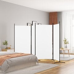 Telpas nodalījums, 4 daļu, balts, 346x180cm, auduma цена и информация | Мобильные стенки | 220.lv