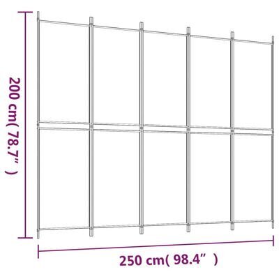 Telpas nodalījums, 5 daļu, melns, 250x200cm, auduma cena un informācija | Aizslietņi | 220.lv