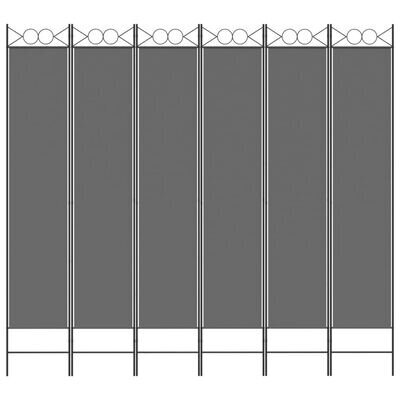 Telpas nodalījums, 6 daļu, antracīta, 240x220cm, auduma цена и информация | Aizslietņi | 220.lv