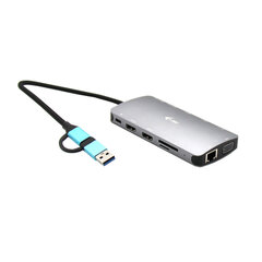 USB-разветвитель i-Tec CANANOTDOCKPD Серебристый цена и информация | Адаптеры и USB разветвители | 220.lv