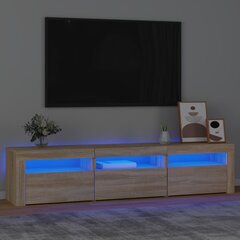 TV skapis ar LED apgaismojumu, ozols, 180x35x40cm cena un informācija | TV galdiņi | 220.lv
