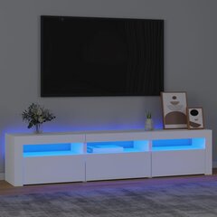 TV skapis ar LED apgaismojumu, balts, 180x35x40cm cena un informācija | TV galdiņi | 220.lv