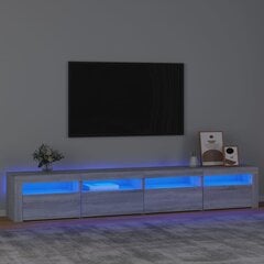 TV skapis ar led, pelēka ozols, 240x35x40cm cena un informācija | TV galdiņi | 220.lv