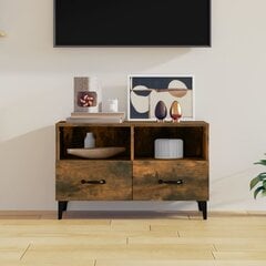 TV galdiņš, dūmakaina ozola, 80x36x50cm, koka cena un informācija | TV galdiņi | 220.lv