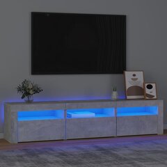 TV skapis ar LED apgaismojumu, betona pelēks, 180x35x40cm cena un informācija | TV galdiņi | 220.lv