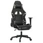 Spēļu krēsls ar kāju balstu, melns un kamuflāžas, mākslīgā āda цена и информация | Biroja krēsli | 220.lv
