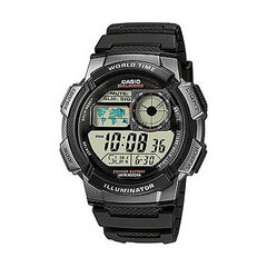 Vīriešu Pulkstenis Casio WORLD TIME ILLUMINATOR - 10 gadu baterija (Ø 43 mm) S7201203 cena un informācija | Vīriešu pulksteņi | 220.lv