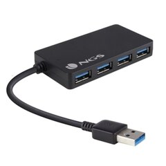 USB-разветвитель NGS IHUB3.0 480 Mbps Чёрный цена и информация | Адаптеры и USB разветвители | 220.lv